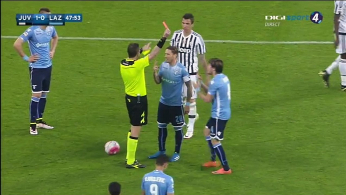 Patric Red Card - Juventus vs Lazio - 20.04.2016