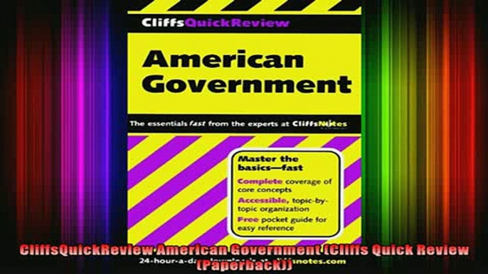 Free Full PDF Downlaod  CliffsQuickReview American Government Cliffs Quick Review Paperback Full Ebook Online Free