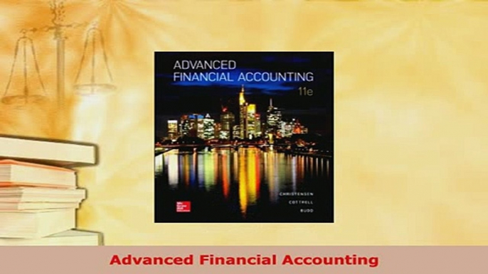 PDF  Advanced Financial Accounting Free Books