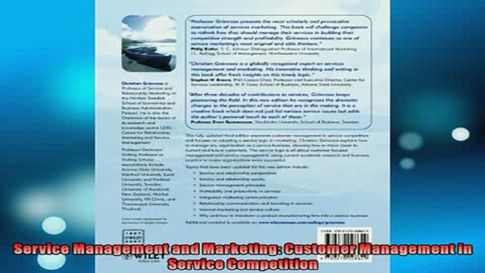 FREE DOWNLOAD  Service Management and Marketing Customer Management in Service Competition  FREE BOOOK ONLINE