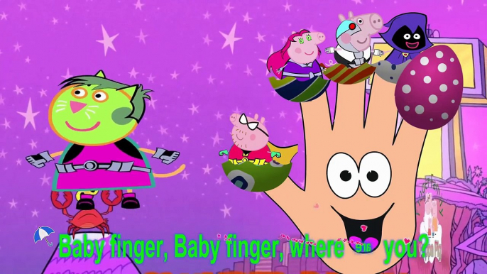 Peppa Pig Finger Family Song Peppa Pig Teen Titans Go & Halloween Magical Surprise Eggs So