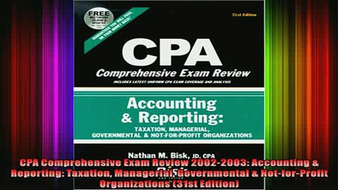 Free Full PDF Downlaod  CPA Comprehensive Exam Review 20022003 Accounting  Reporting Taxation Managerial Full Free