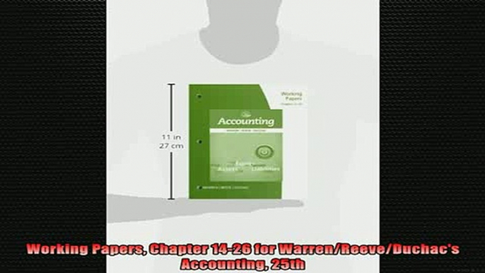 READ book  Working Papers Chapter 1426 for WarrenReeveDuchacs Accounting 25th Free Online