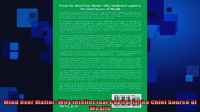 READ book  Mind Over Matter Why Intellectual Capital is the Chief Source of Wealth Full EBook