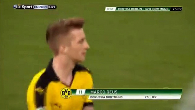 Reus GOAL (0-2) - Hertha Berlin vs Borussia Dortmund 20_04_2016