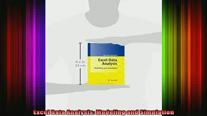 READ book  Excel Data Analysis Modeling and Simulation Full Free