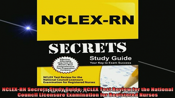 Free Full PDF Downlaod  NCLEXRN Secrets Study Guide NCLEX Test Review for the National Council Licensure Full Ebook Online Free