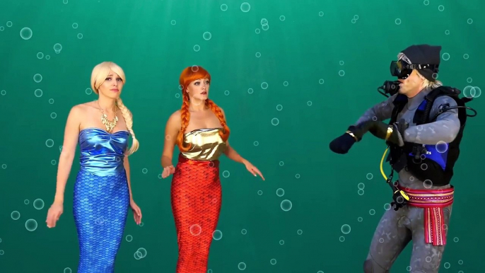 Kristoff Saves Anna & Elsa Mermaids when Superhero Spiderman Can’t Swim.