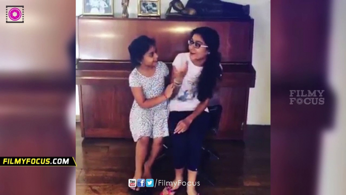 Sushmita Sen's daughters Rènee and Alisah singing a beautiful song