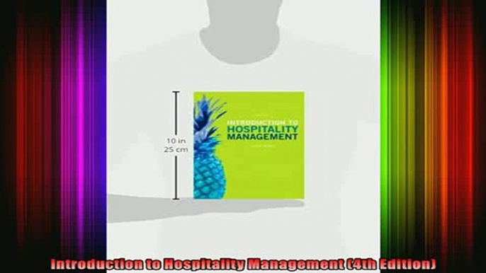 READ Ebooks FREE  Introduction to Hospitality Management 4th Edition Full Free