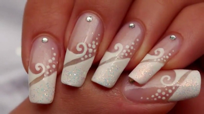 Nail art french manucure de mariage _ How to do a wedding manicure