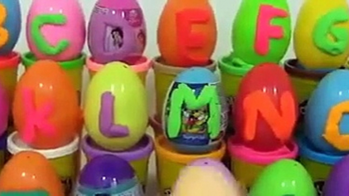 24 PlayDoh Alphabet Surprise eggs Peppa Pig Alphabet Learning Violetta Kinder Surprise [Full Episod