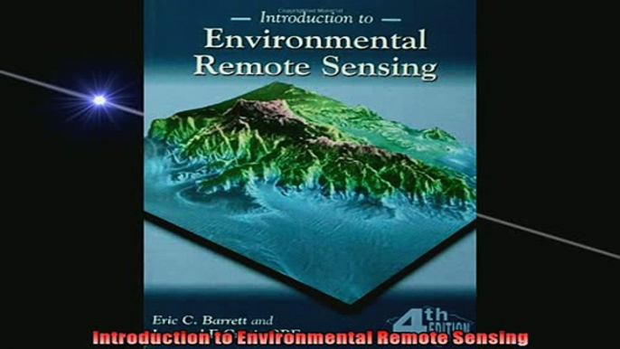 READ book  Introduction to Environmental Remote Sensing  FREE BOOOK ONLINE