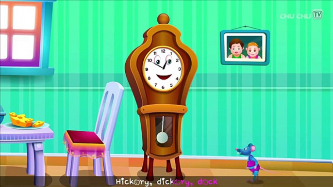 Hickory Dickory Dock Nursery Rhyme With Lyrics - Cartoon Animation Rhymes & Songs for Children