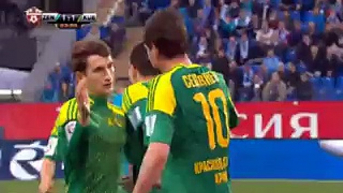 Seleznyov GOAL (1-1) - Zenit St Petersburg vs Kuban Krasnodar 28/04/2016