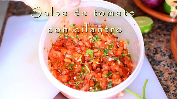 Salsa de tomate con cilantro - Perfecta para tacos, fajitas, burritos