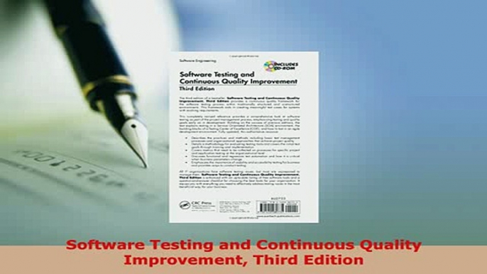 PDF  Software Testing and Continuous Quality Improvement Third Edition Read Full Ebook