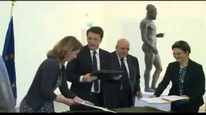 Reggio Calabria - Renzi per la firma dei patti per il Sud (30.04.16)