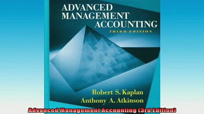 READ book  Advanced Management Accounting 3rd Edition  FREE BOOOK ONLINE