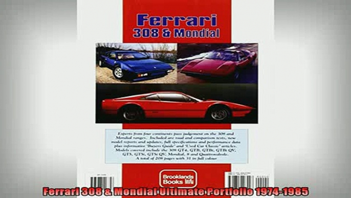 READ PDF DOWNLOAD   Ferrari 308  Mondial Ultimate Portfolio 19741985 READ ONLINE