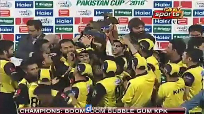 Khyber Pakhtunkhwa team celebration after winning Pakistan Cup 2016 punjab vs Kpk