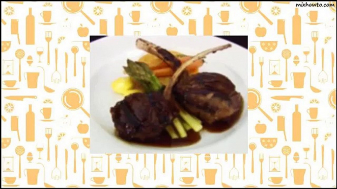 Recipe Grilled Lamb Chops with a Butternut Squash Ring, Couscous, Asparagus