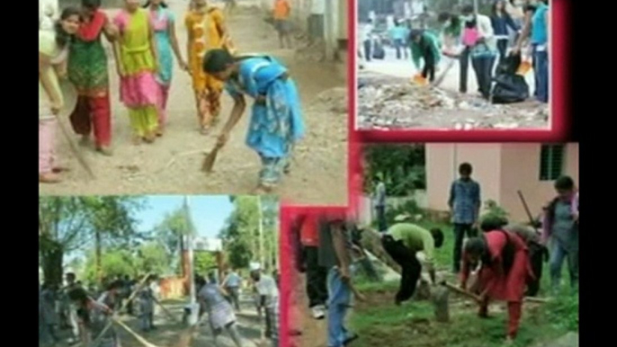 Swachh Bharat Abhiyan on 27/3/2015 in K.R.Pete by NSS students.