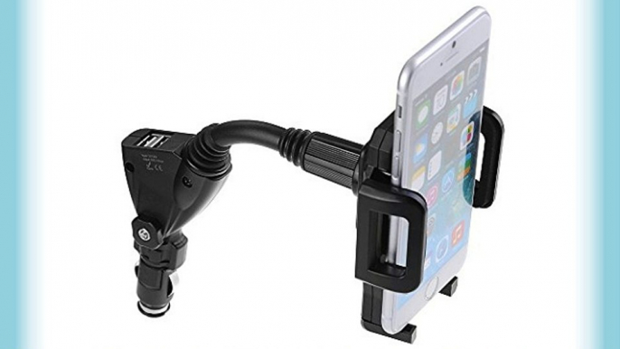 Patuoxun Dual USB Chargeur allume-cigare de Mount Holder support de voiture Réglable rotation