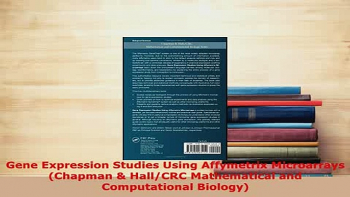 Download  Gene Expression Studies Using Affymetrix Microarrays Chapman  HallCRC Mathematical and Read Full Ebook