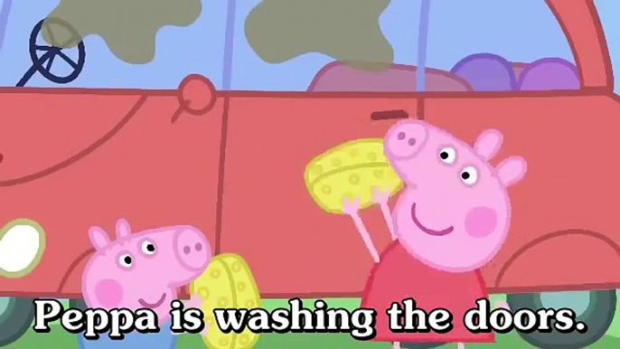 Learn english through cartoon | Peppa Pig with english subtiltes | Episode 67: Clean the car