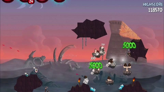 Angry Birds Star Wars 2 P2-19 3 Star Walkthrough Escape to Tatooine Level P2-19