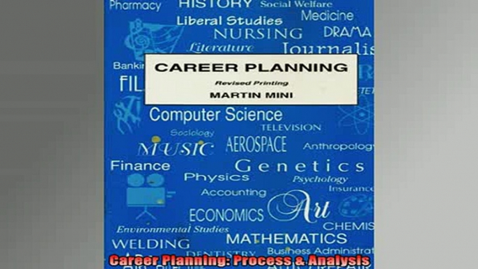 READ book  Career Planning Process  Analysis Free Online