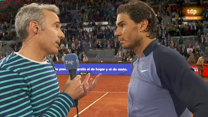 Rafael Nadal On-court interview / QF Mutua Madrid Open 2016