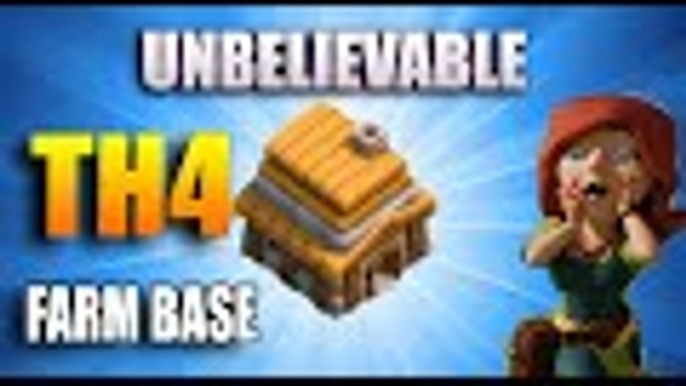 Clash Of Clans - New update - NEW Th4 Farming Base Anti Giants Archer Barbarian