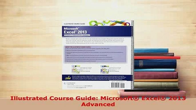 PDF  Illustrated Course Guide Microsoft Excel 2013 Advanced  EBook