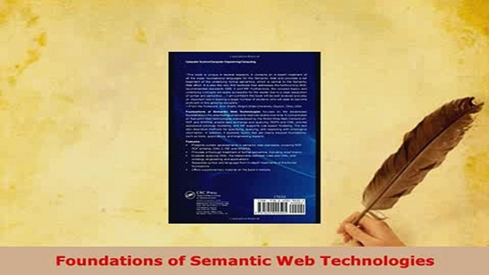 Download  Foundations of Semantic Web Technologies  EBook