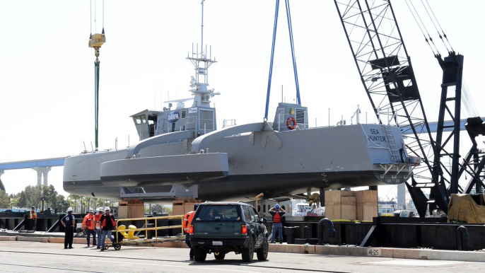 Anti-Submarine Continuous Trail Unmanned Vessel Arrives In San Diego