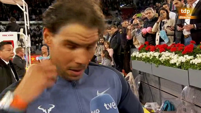 Rafael Nadal On-court interview / R3 Madrid Open 2016