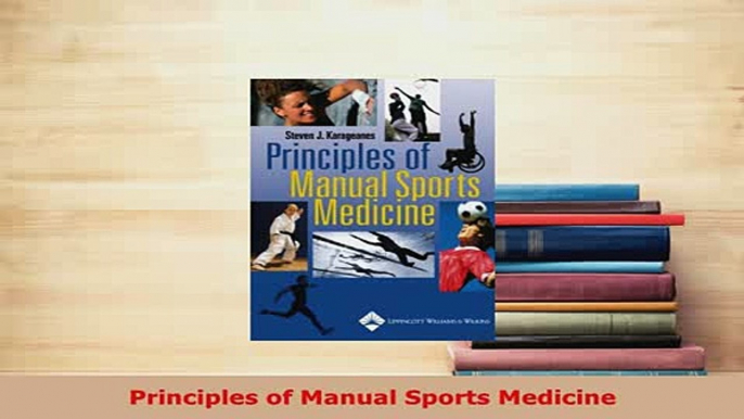 PDF  Principles of Manual Sports Medicine PDF Full Ebook