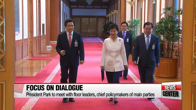 President Park to meet with floor leaders of three main parties on Friday