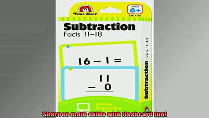 READ book  Flashcards Subtraction Facts 1118 Flashcards Math Full Free