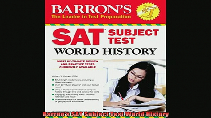 DOWNLOAD FREE Ebooks  Barrons SAT Subject Test World History Full Ebook Online Free