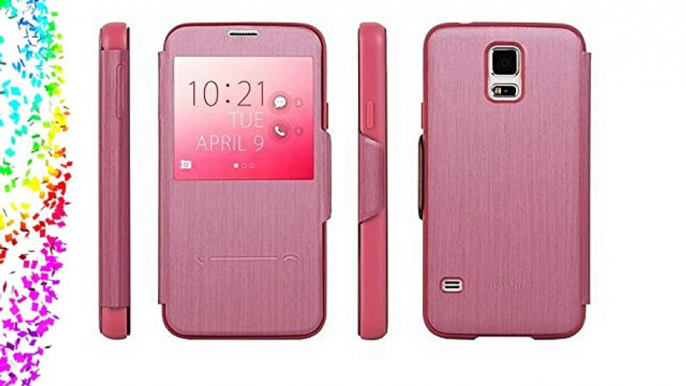 Moshi SenseCover Coque rigide avec rabat frontal tactile pour Samsung Galaxy S5 Rose