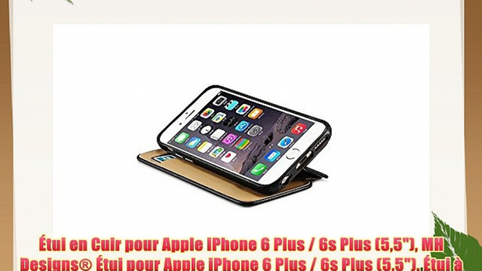 Étui en Cuir pour Apple iPhone 6 Plus / 6s Plus (55) MH Designs® Étui pour Apple iPhone 6 Plus