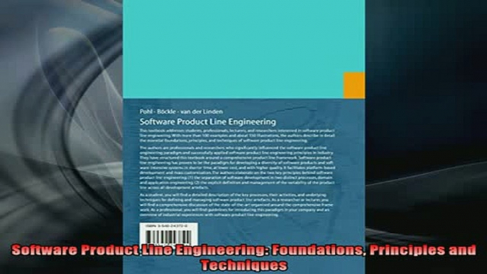 READ book  Software Product Line Engineering Foundations Principles and Techniques Online Free