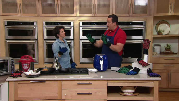 CooksEssentials Colored High Temperature Oven & BBQ Gloves on QVC