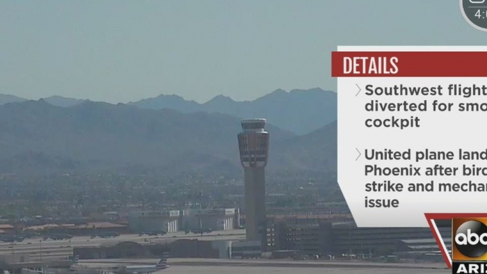 Southwest flights diverted for smoke in cockpit