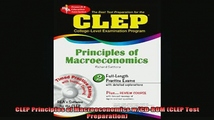 READ book  CLEP Principles of Macroeconomics wCDROM CLEP Test Preparation Full EBook