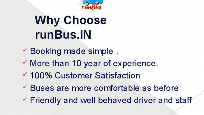 Bus Tickets Booking Services By runBus.in