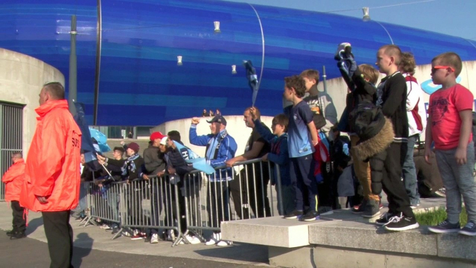 Avant HAC - Bourg-en-Bresse : l'arrivée des joueurs au Stade Océane